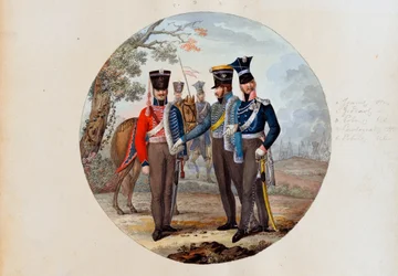 Russische Husaren und Lanzenreiter
