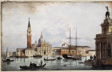 Sankt Georg - in „Album der Hauptansichten von Venedig“, Illustration von Marco Moro, ed. Gio Brizeghel, ca. 1840