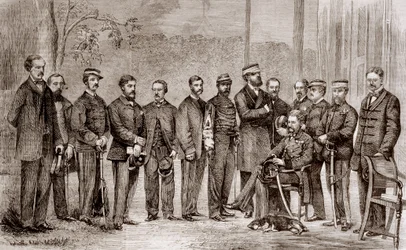 Sir James Hope Grant (1808-1875), ein britischer Soldat und sein Stab während des Zweiten Opiumkriegs, der von 1856 bis 1860 dauerte