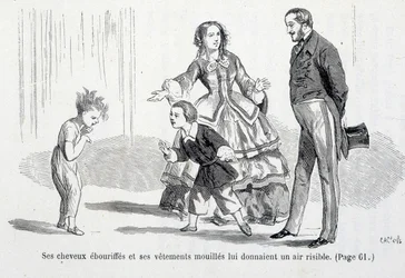 Sophie nass - in „Die Missgeschicke der Sophie“ von der Gräfin von Ségur, Hachette