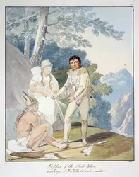 Stephan von der Chiche Nation, wohnhaft nordwestlich des Columbia River, ca. 1843-50