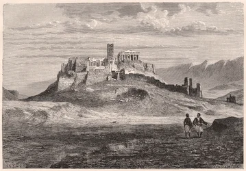 Die Akropolis von Athen im 19. Jahrhundert