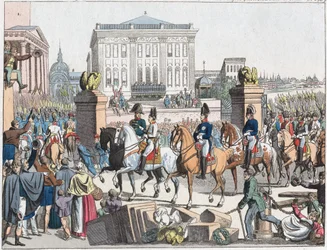 Die alliierten Streitkräfte marschieren am 31. März in Paris ein