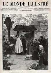 Die Segnung der Ostereier in Galizien (Kleinrussland) - Gravur in „The Illustrous World“ von 1895