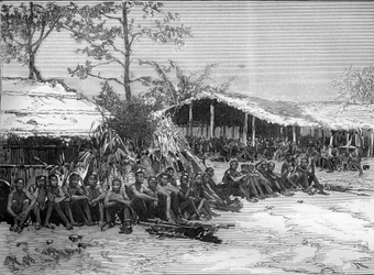 Die Brazza-Mission in Westafrika (Pietro Paolo Savorgnan di Brazza oder Pierre Paul François Camille Savorgnan de Brazza).