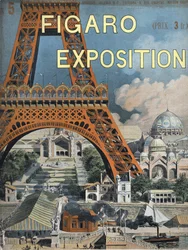 Der Eiffelturm auf der Weltausstellung 1889 in Paris. Titelblatt des Figaro-Supplements vom 15. August