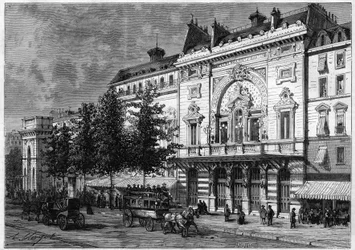 Das Théâtre de la Porte Saint-Martin in Paris im Jahr 1873