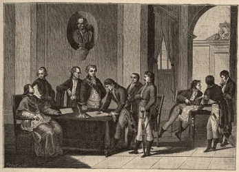 Der Vertrag von Tolentino oder Friede von Tolentino ist ein Friedensvertrag, der am 19. Februar 1797 in Tolentino, Italien, zwischen Frankreich und dem Kirchenstaat unterzeichnet wurde. Zwischen General Bonaparte und Papst Pius VI. (Pio oder Pius)
