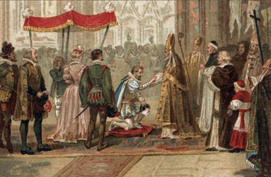 Die Abkehr von Heinrich IV., König von Frankreich, in Saint-Denis am 25. Juli