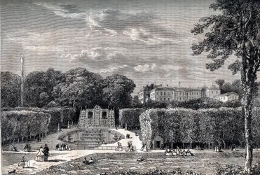 Das Schloss und der Park von Saint Cloud (Saint-Cloud) im Jahr 1867