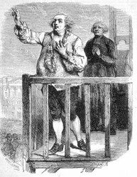 Der Tod von Ludwig XVI. Gravur 19. Jahrhundert