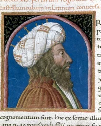Der König von Persien Artaxerxes III. Ochos (gestorben 338 v. Chr.) Miniatur aus „Parallelen berühmter Männer“ von Plutarch (46-125 n. Chr.)