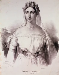 Die Sängerin Mademoiselle Rossi in der Oper La Norma