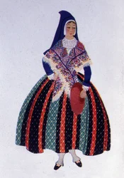 Traditionelles Bearn-Mädchenkostüm
