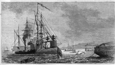 Transport des Obelisken, bekannt als „Aiguille de Cléopâtre“, von Ägypten nach England