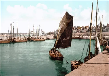 Ansicht von Calais, der Hafen.
