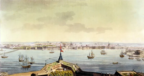 Ansicht von Sankt Petersburg - in Das alte und moderne Kostüm von J. Ferrario, hrsg. Mailand
