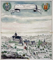 Ansicht der Abtei von Sully, Touraine
