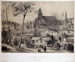 Ansicht der Abtei von Fontevrault (Fontevraud) bei Saumur