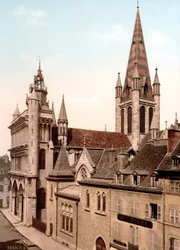 Ansicht der Kirche Notre Dame in Dijon. Photochrom ca. 1890