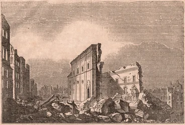 Ansicht der Ruinen von St. Paul nach dem Erdbeben von 1755, Lissabon, Portugal