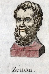 Zenon von Kition (ca. 335 - ca. 264 v. Chr.), griechischer Philosoph. Gravur von 1822