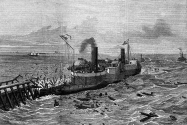 Boot gegen Seekrankheit, entworfen von Henry Bessemer (1813-1898).