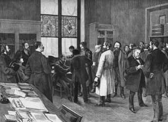 Im Kabinett von Louis Pasteur im Jahr 1886