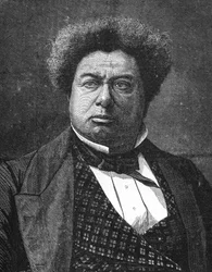 Porträt von Alexandre Dumas Vater. Französischer Romanautor und Dramatiker (1802 bis 1870)