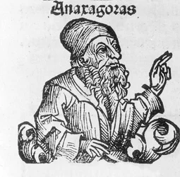 Porträt von Anaxagoras von Klazomenai. Griechischer Philosoph (500 bis 428 v. Chr.) 19. Jahrhundert (Gravur)