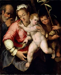 Die Heilige Familie mit Johannes dem Täufer