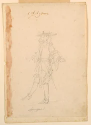 Kostümentwurf: Ein Franzose für ein Ballett, ca. 1790
