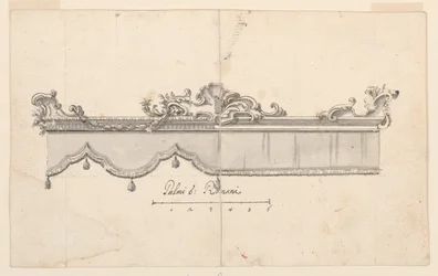 Bekrönung eines Baldachins (V: Figurenskizzen), ca. 1750–75