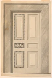 Dekoration einer Falttür, ca. 1780