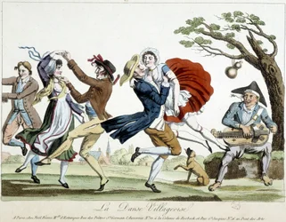 Ball: Dorftanz - n.d., späte 18. Jahrhundert, Carnavalet.