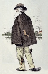 Charles Darwin, englischer Naturforscher mit Eichhörnchen