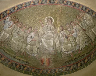 Christus der Gesetzgeber, thronend mit den Aposteln, San Lorenzo Maggiore, Mailand