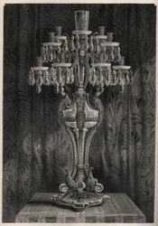 Kristallkandelaber aus der Baccarat-Fabrik - Gravur in 