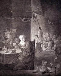 Abreise der Hexen zum Sabbat