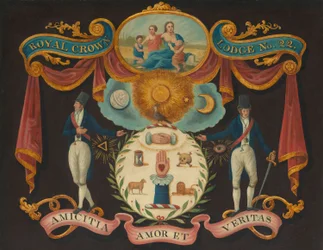 Embleme für Royal Crown Lodge Nr. 22, c.1810-15