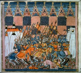 Erster Kreuzzug: Die Belagerung und Eroberung Jerusalems durch die Kreuzfahrer unter der Führung von Godefroy de Bouillon im Jahr 1099