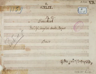 Erste Seite von Mithridate, König von Pontus, Oper von Mozart (1770)