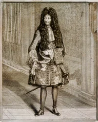 Fußporträt von König Ludwig XIV., bekannt als der Sonnenkönig (1638-1715)