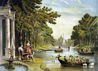 General La Fayette (1757 - 1834) in seiner Sommerresidenz