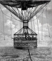 Henry Giffards Fesselballon im Jahr 1878