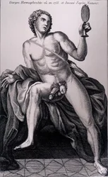 Hermaphroditischer Junge, gesehen 1755 und nach der Natur gezeichnet