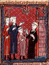 Geschichte des kanonischen Rechts: Zwei Eltern bringen ihren Sohn in ein Kloster