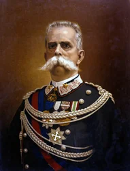 Umberto I., Chromolithographie, späte 19. Jahrhundert