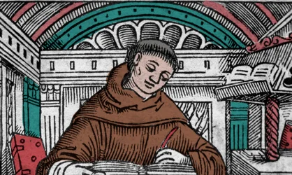 John Duns Scotus (1265? -1308), auch bekannt als Jean Duns Scott oder Jean Duns Scot, franziskanischer Philosoph. Gravur des 16. Jahrhunderts
