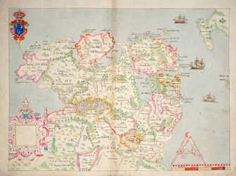 Karte des Nordens von Irland, ca. 1600
